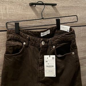 Zara NWT Brown Jeans